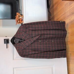 Canali Grey Plaid Blazer